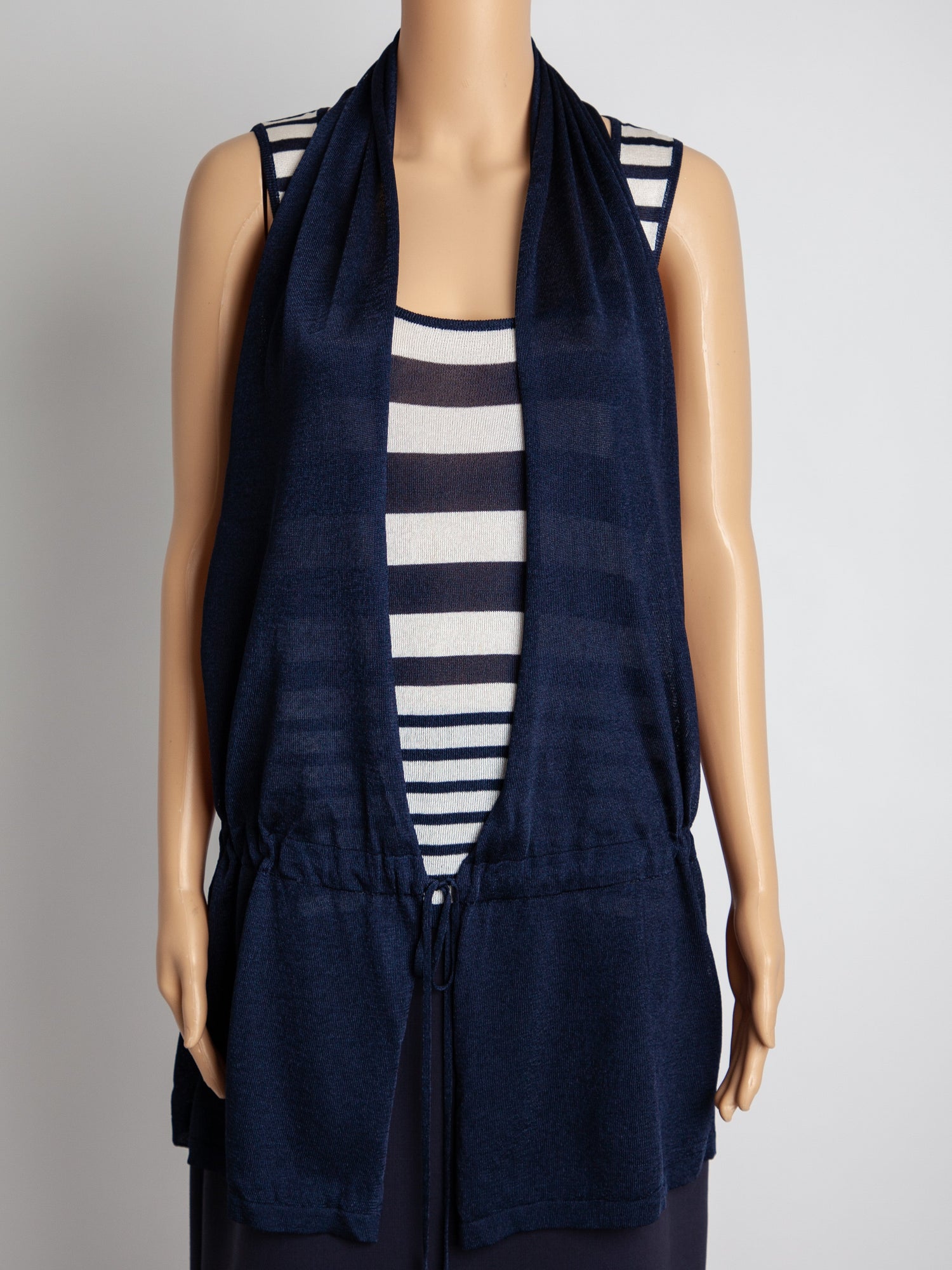 Good Luisa Spagnoli Women’s Layered Outfit S Striped Tank Cardigan