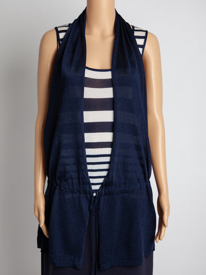 Good Luisa Spagnoli Women’s Layered Outfit S Striped Tank Cardigan