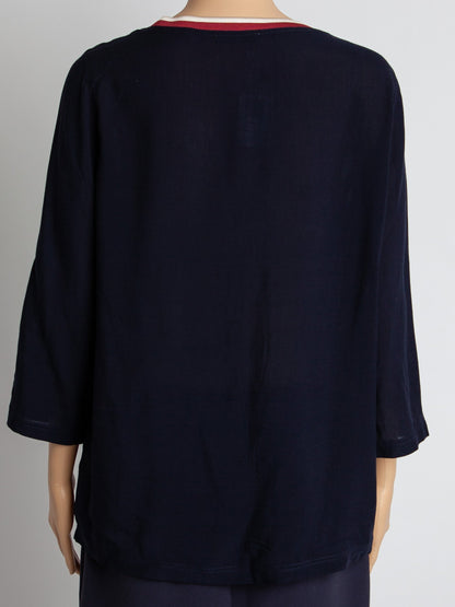 Good Marc O Polo Black Viscose Long-Sleeve Blouse Size M