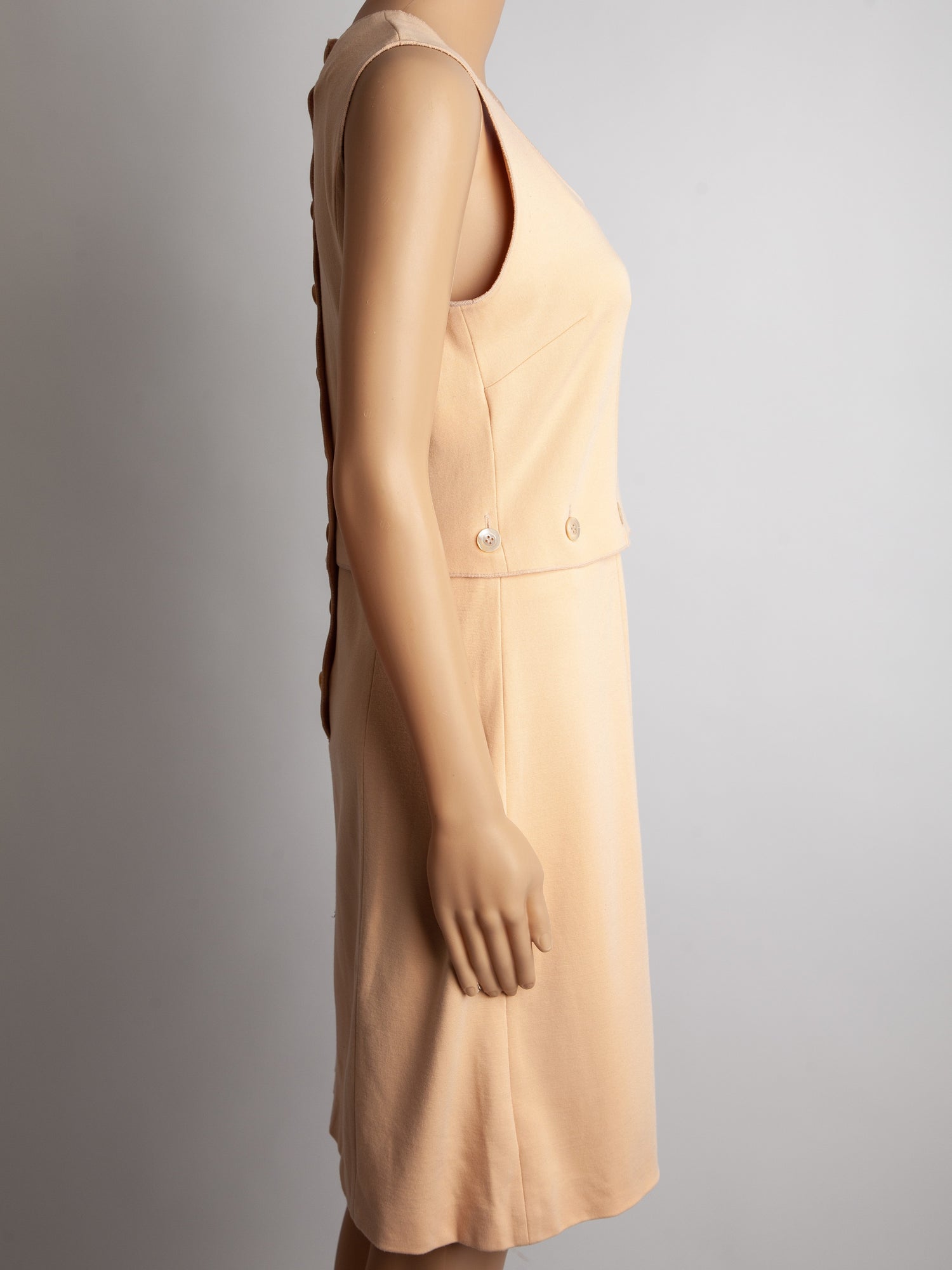 Good Moschino White Sleeveless Dress Size M Polyester Layered Design