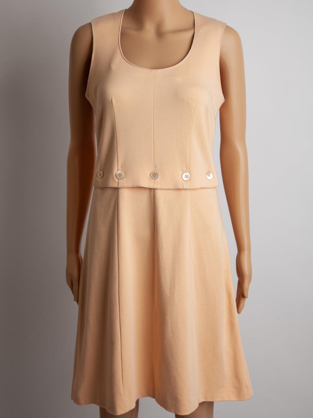 Good Moschino White Sleeveless Dress Size M Polyester Layered Design