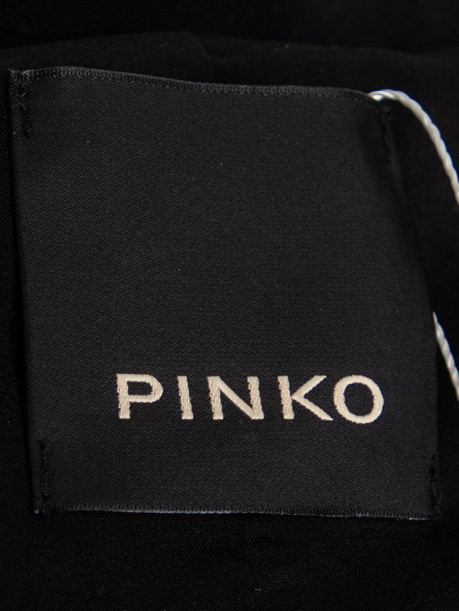 Good Condition Pinko Black Polyester Blazer with Bead Embellishments