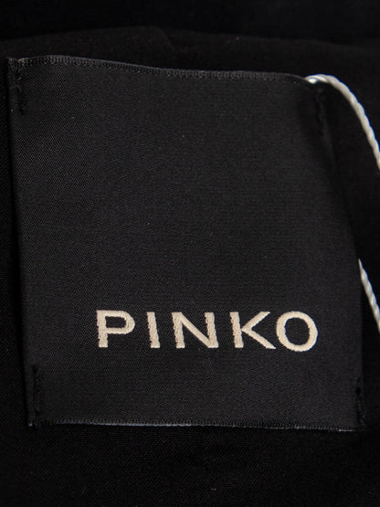 Good Condition Pinko Black Polyester Blazer with Bead Embellishments