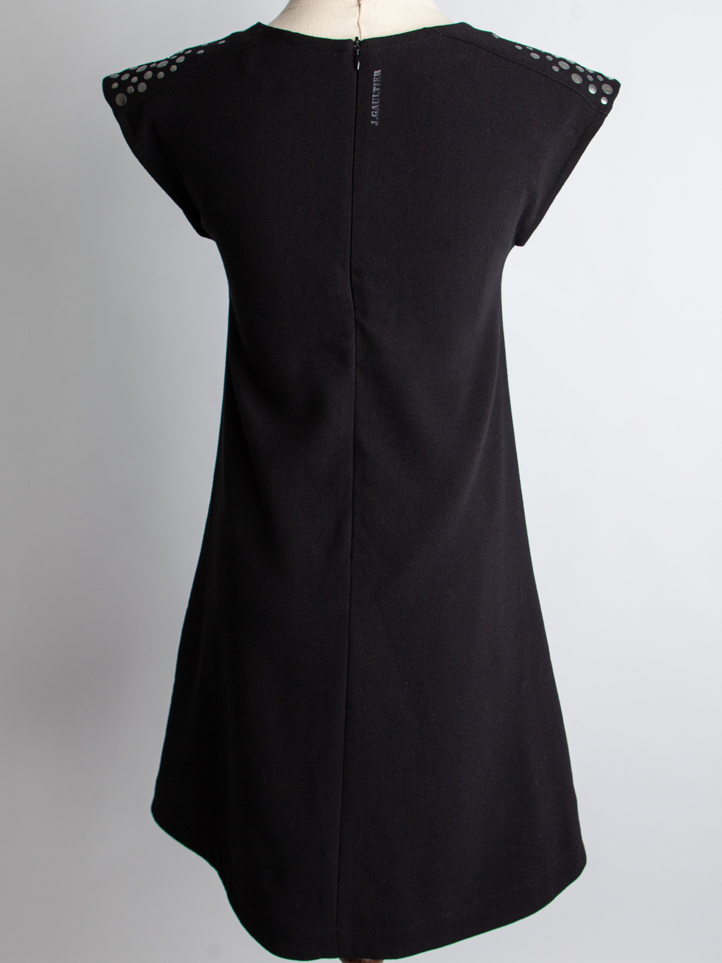 Junior Gaultier Kids Black Dress Size 10 with Cap Sleeves