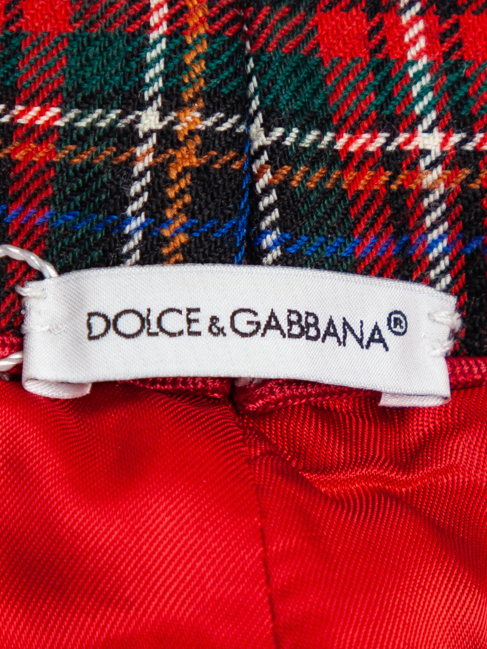 Good Dolce Gabbana Red Plaid Trousers Size 10 For Kids