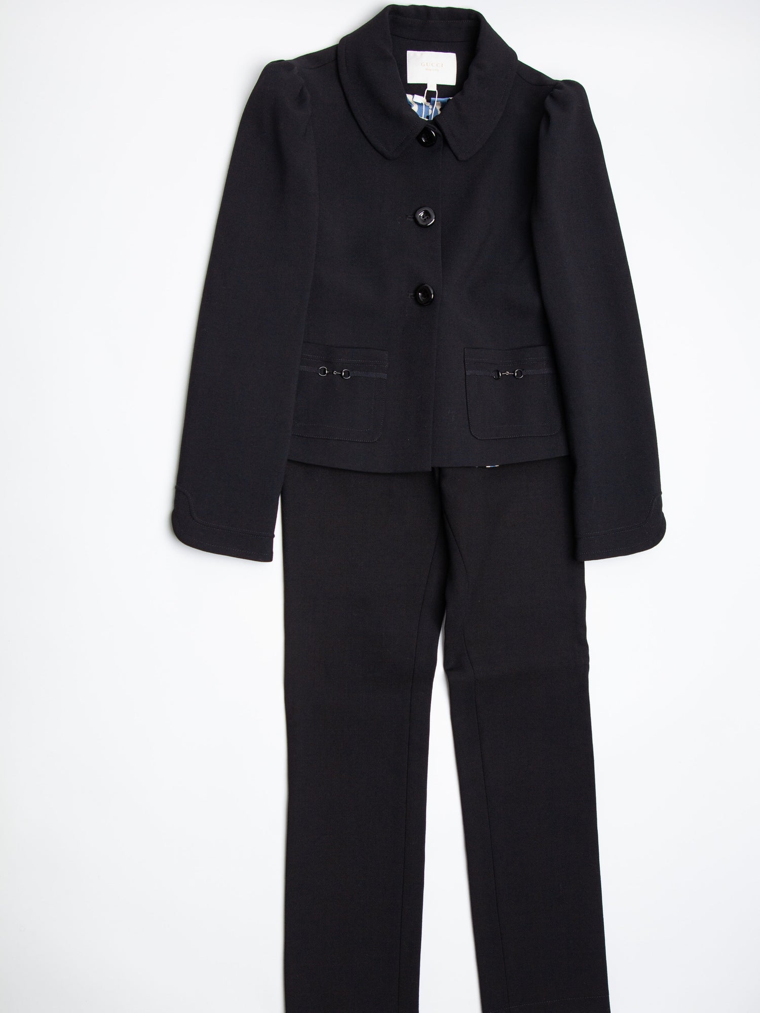 Gucci Black Kids Suit Polyester Size 12 Good Condition