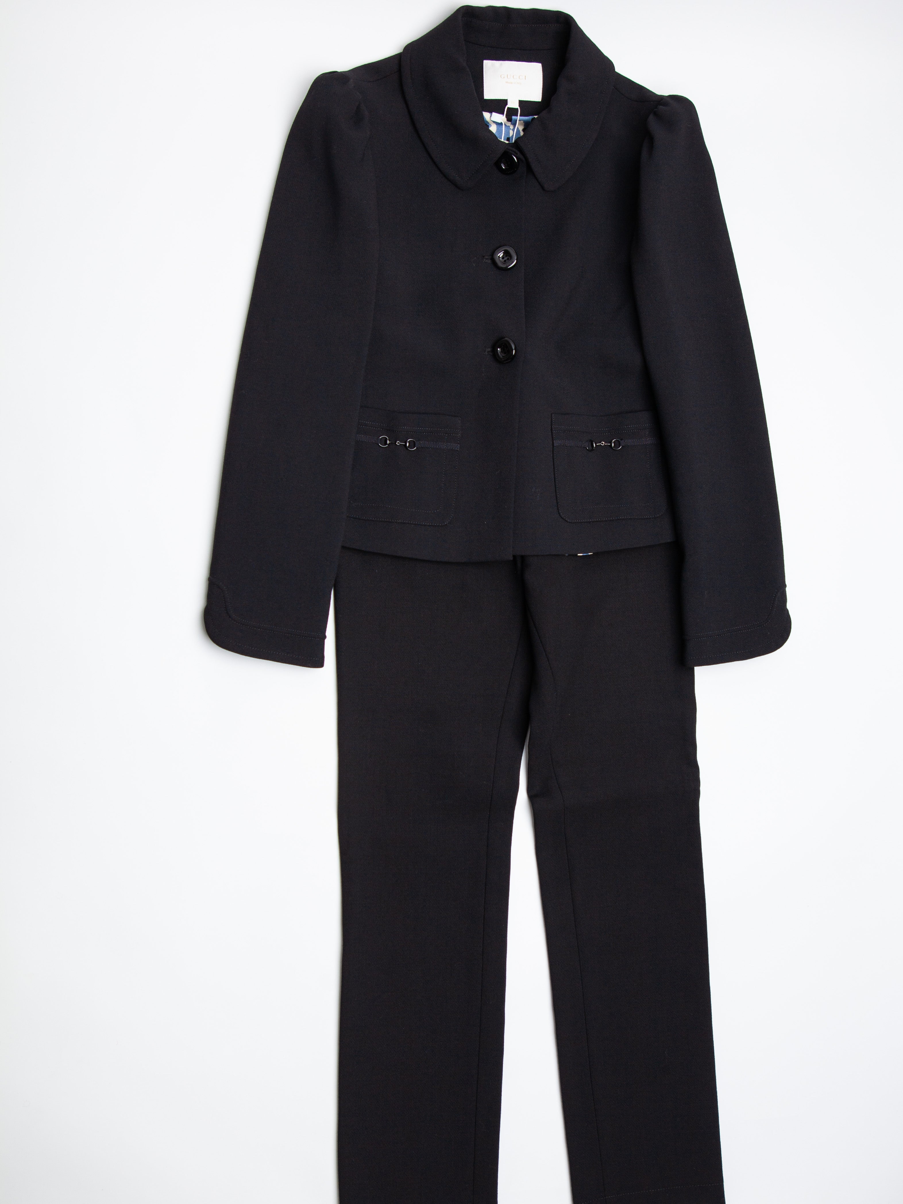 Gucci Black Kids Suit Polyester Size 12 Good Condition