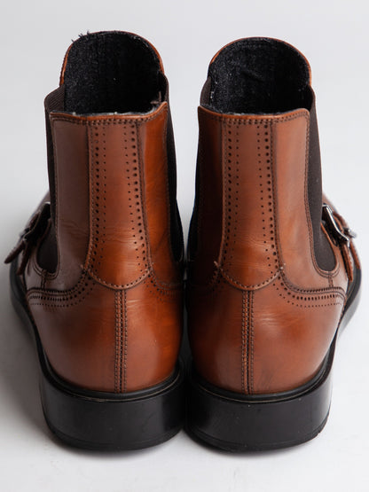 Good Fratelli Rossetti Orange Leather Ankle Boots Size 37