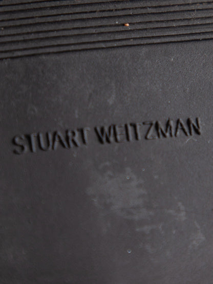 Good Stuart Weitzman Black Genuine Suede Lace-Up Boots Size 39