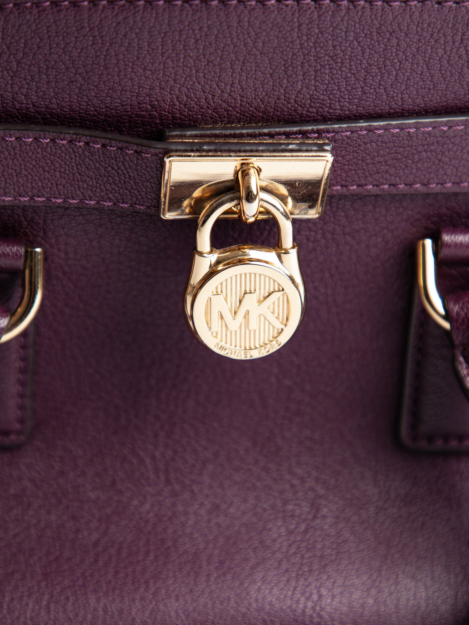 Good Michael Kors Red Leather Handbag with Gold-Tone Hardware