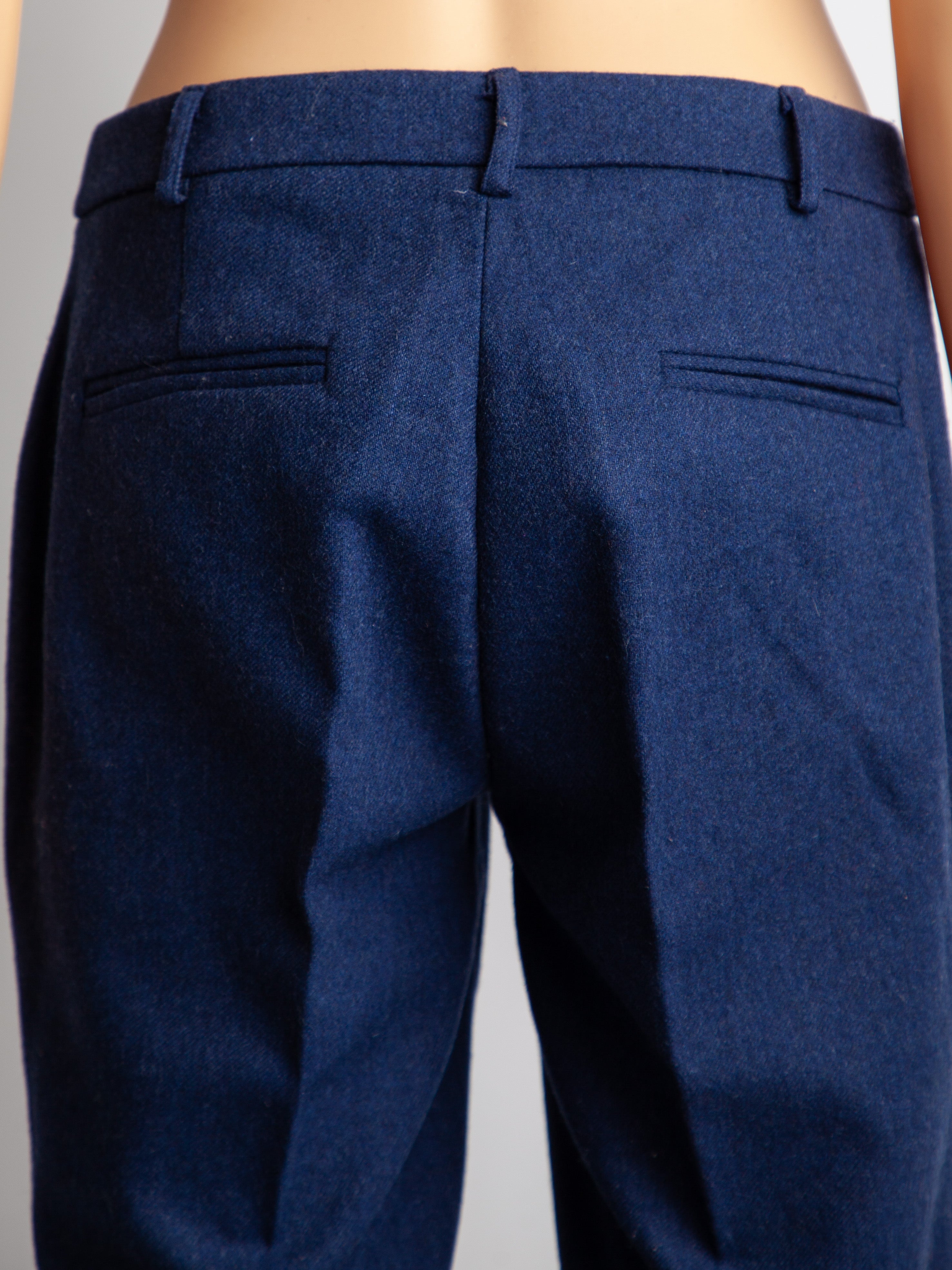 Good TWINSET Blue Polyester Trousers with Heart Detail Size S