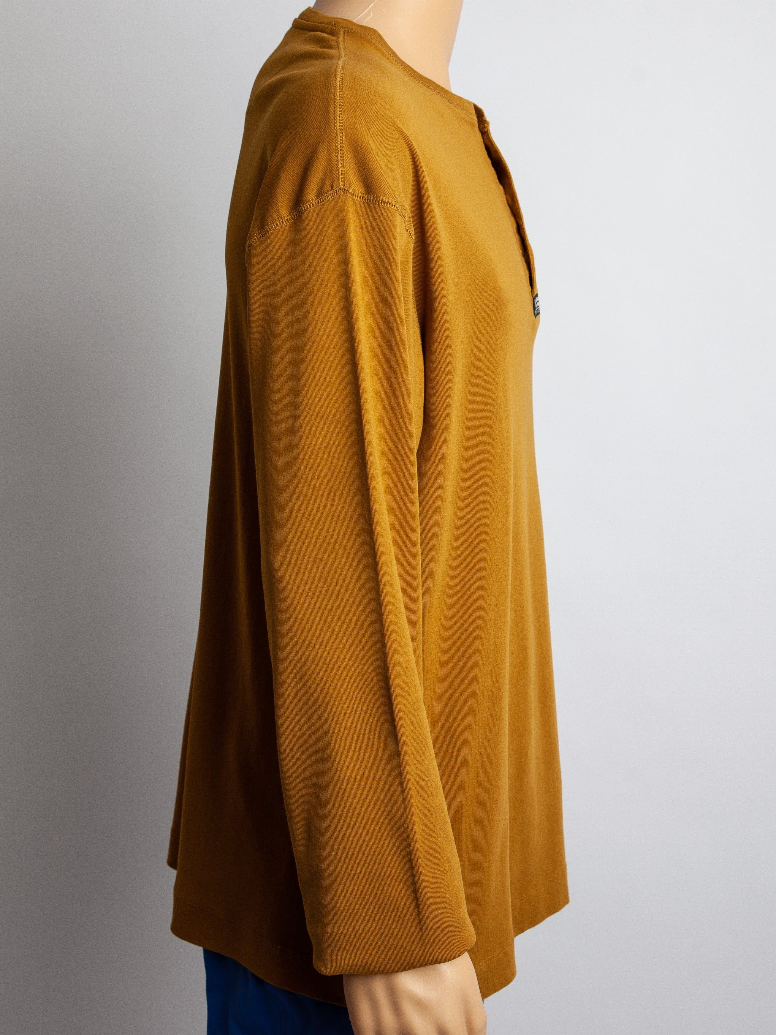 Excellent Scotch&amp;Soda Orange Long Sleeve Henley Shirt Size XXL