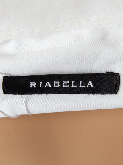Riabella Excellent White Cotton Shirt Size L for Men