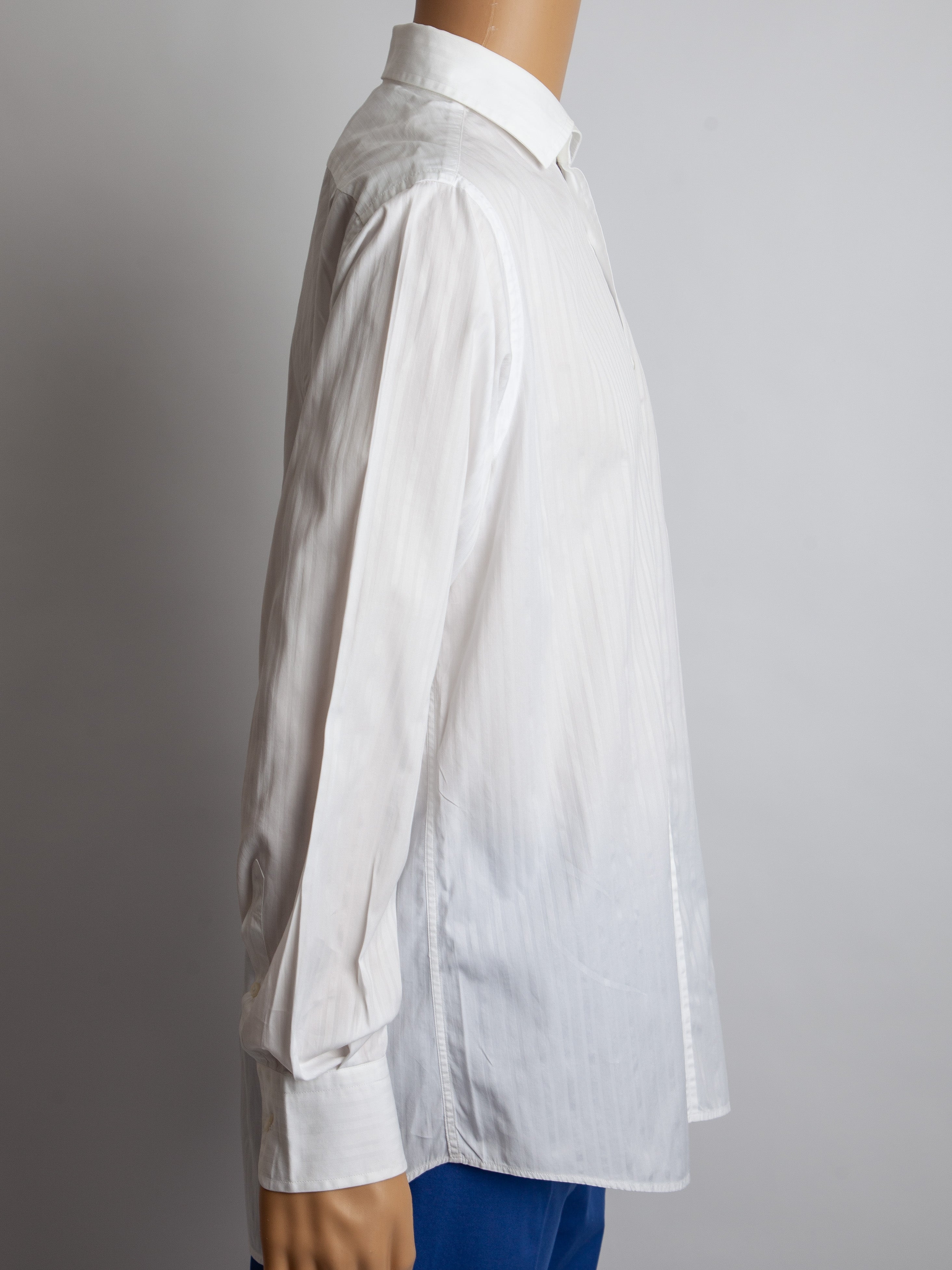 Riabella Excellent White Cotton Shirt Size L for Men