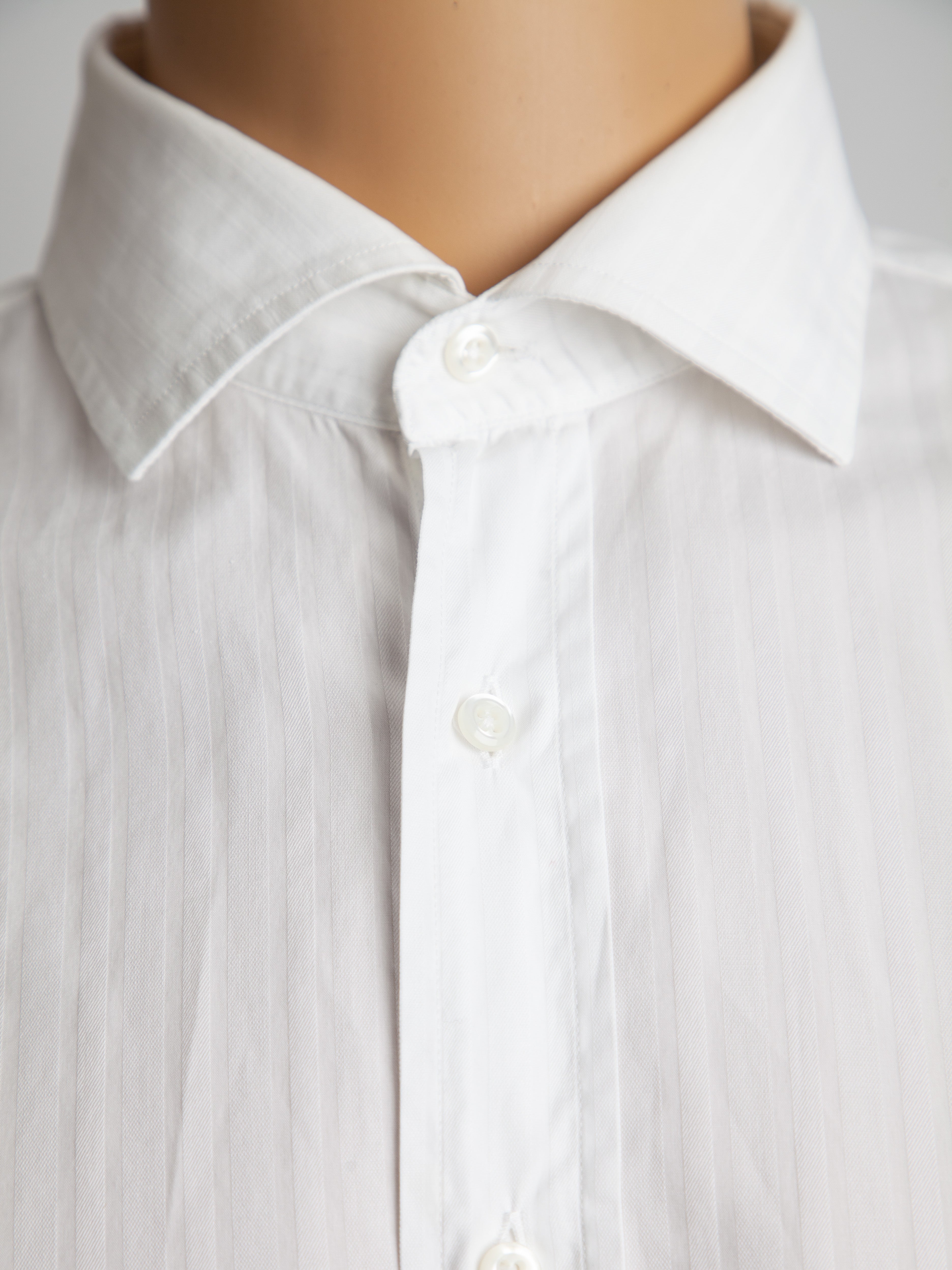 Riabella Excellent White Cotton Shirt Size L for Men