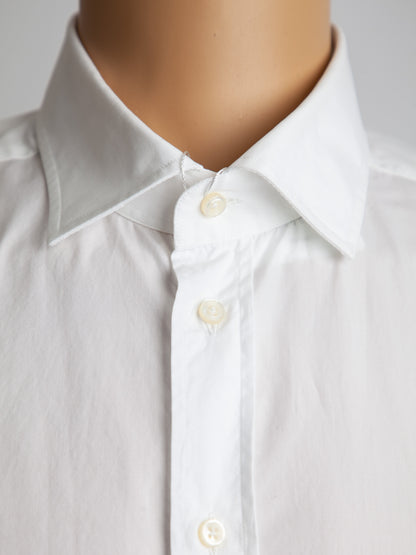 Good Armani Exchange White Slim Fit Button-Up Shirt Size XL