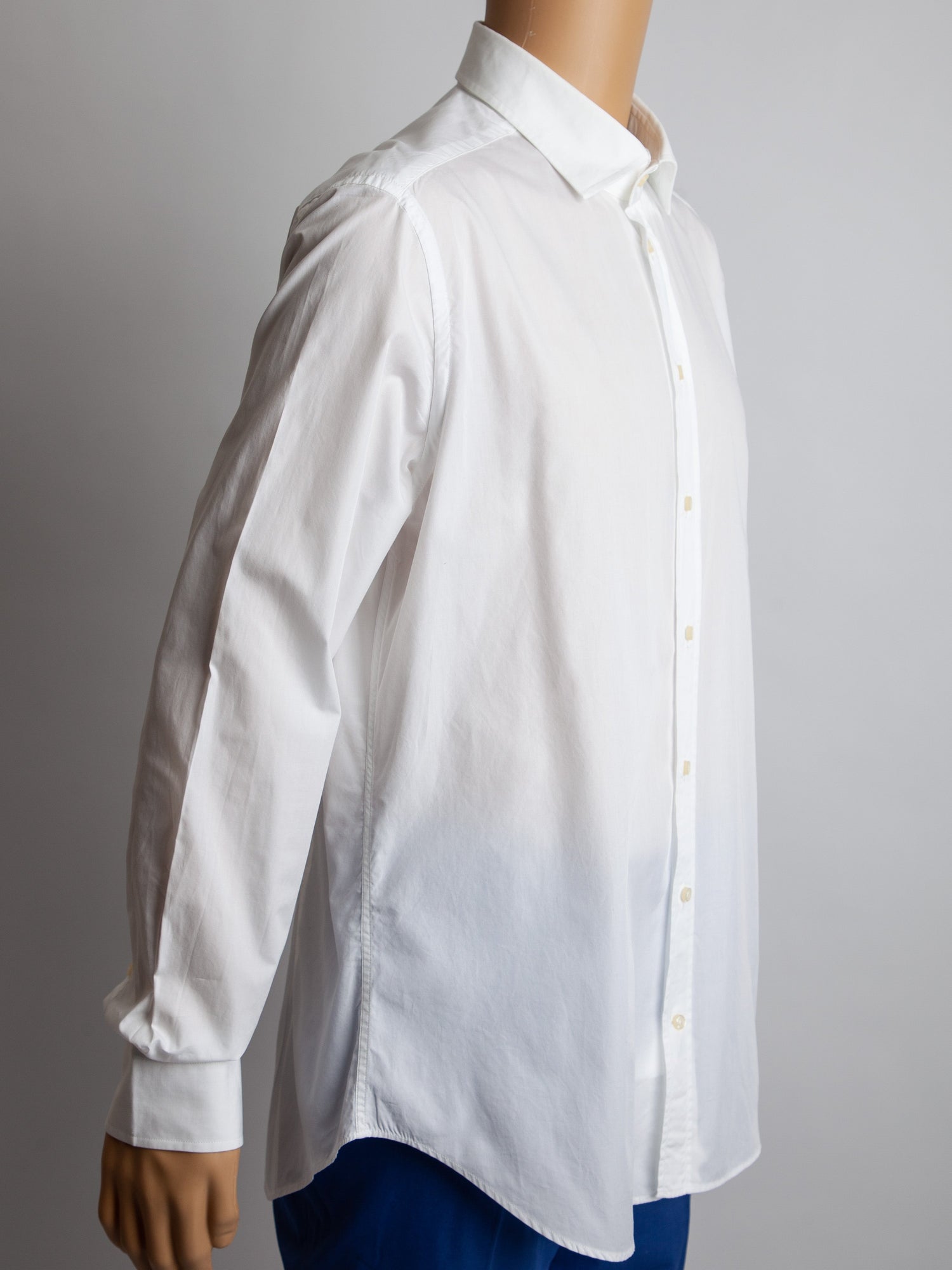 Good Armani Exchange White Slim Fit Button-Up Shirt Size XL