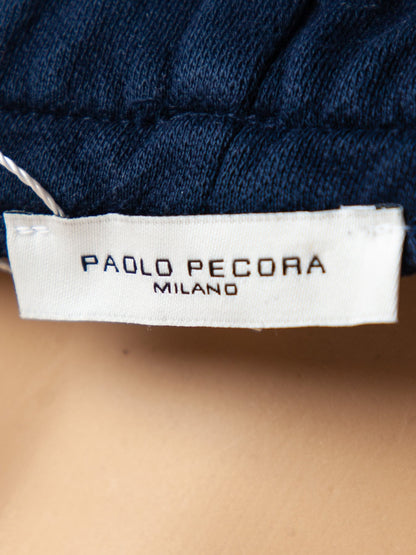 Good Paolo Pecora Navy Blue Cotton Pants Size XL with Pockets