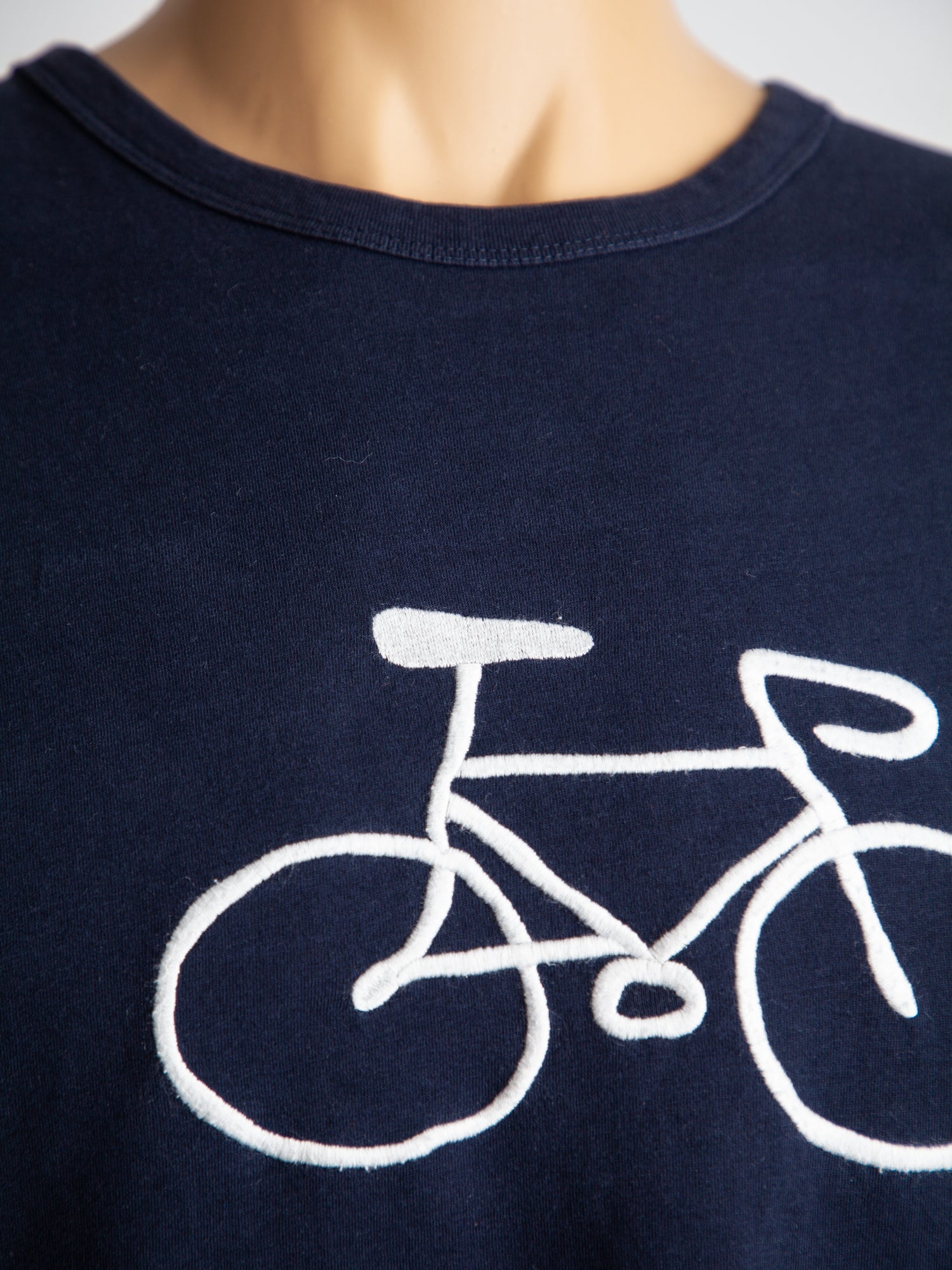 Good French Connection Blue Cotton T-shirt XL Bicycle Design