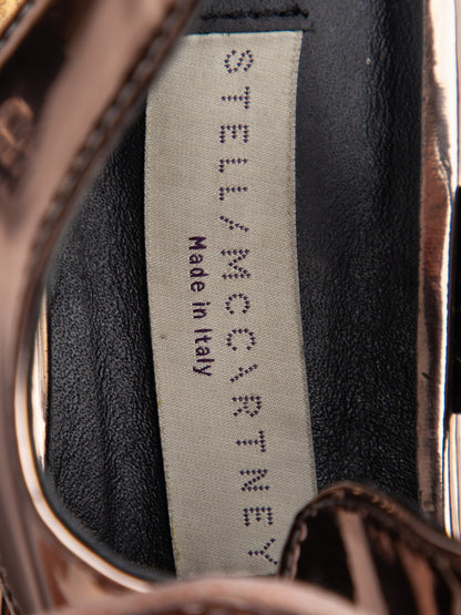 Good Stella McCartney Orange Lacquer Platform Shoes Size 40