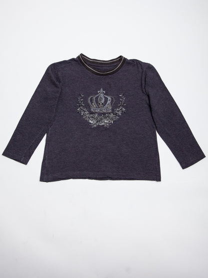 Average Dolce Gabbana Gray Cotton Long Sleeve Shirt for Kids Size 3