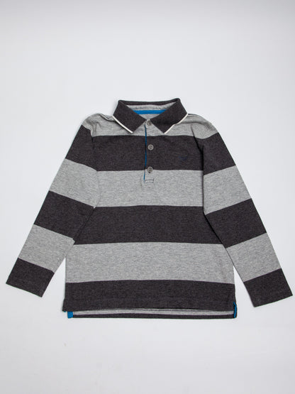 Good Armani Exchange Gray Cotton Polo Shirt Size 6 for Kids