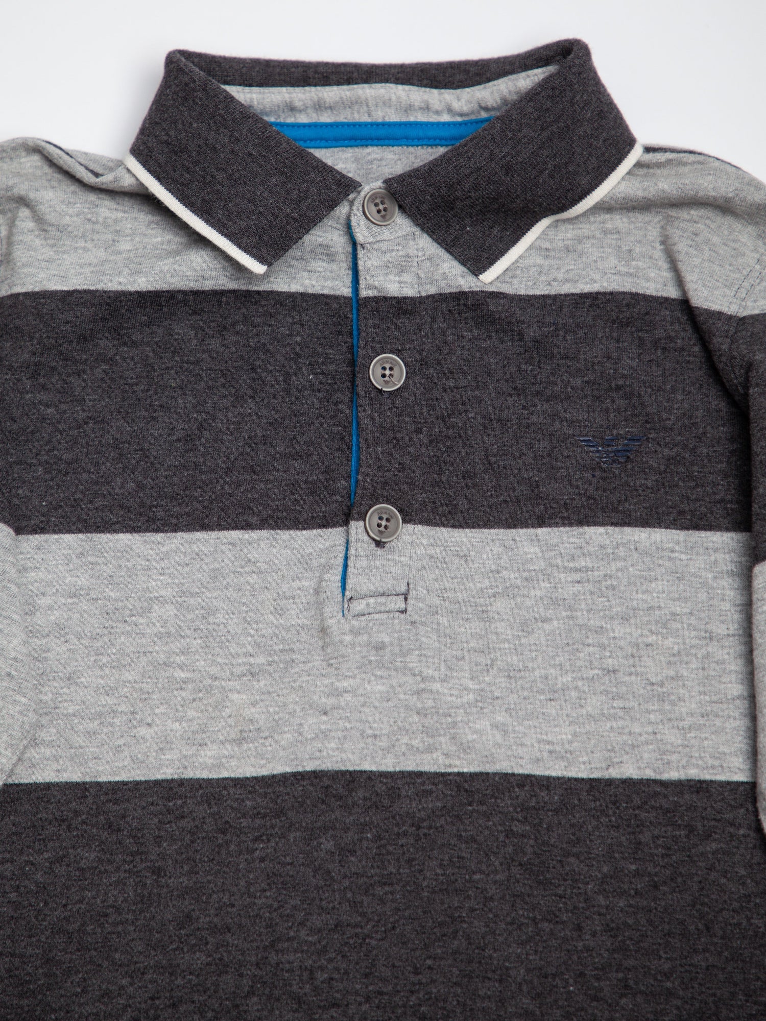 Good Armani Exchange Gray Cotton Polo Shirt Size 6 for Kids