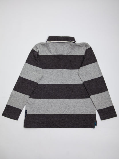 Good Armani Exchange Gray Cotton Polo Shirt Size 6 for Kids