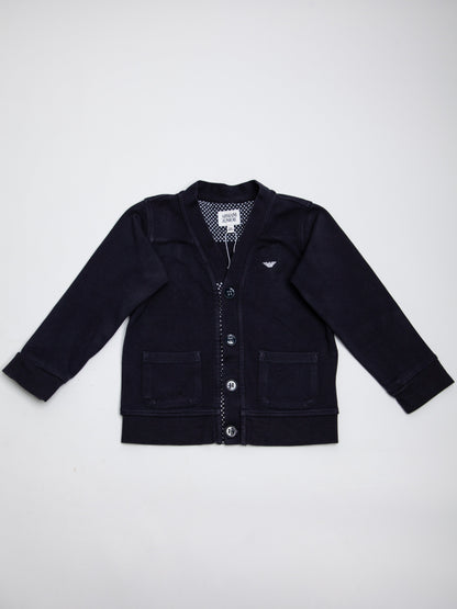 Good Armani Exchange Blue Cotton Cardigan for Kids Size 3