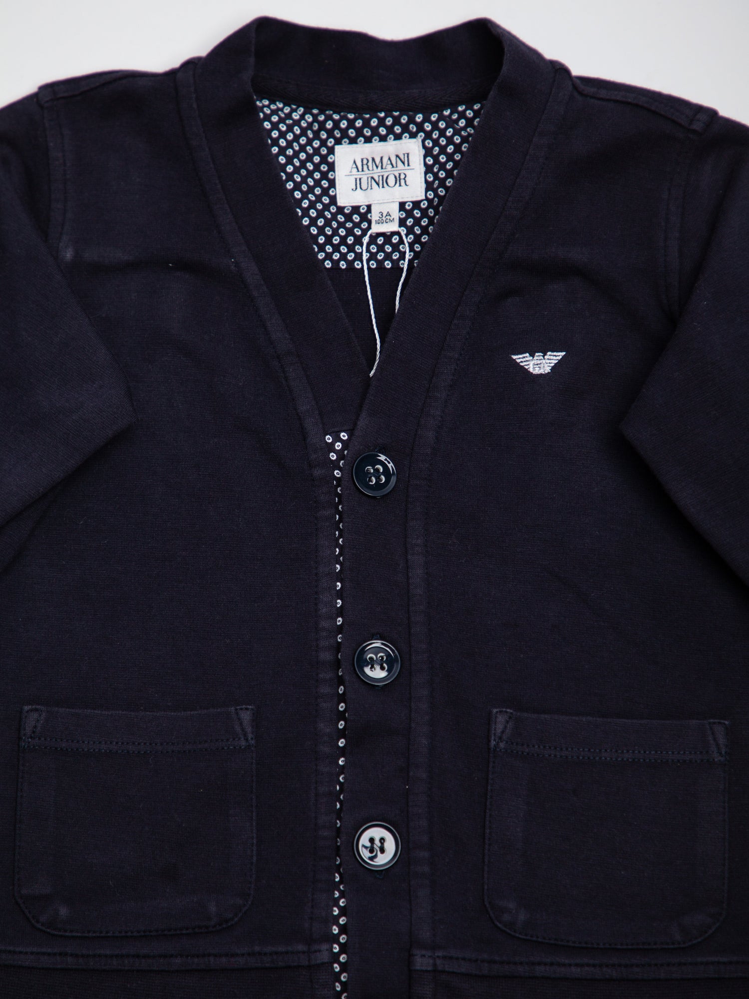 Good Armani Exchange Blue Cotton Cardigan for Kids Size 3