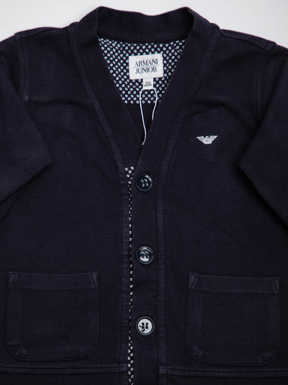 Good Armani Exchange Blue Cotton Cardigan for Kids Size 3