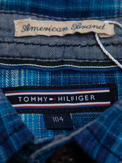 Good Tommy Hilfiger Blue Cotton Long Sleeve Shirt Size 4 for Kids