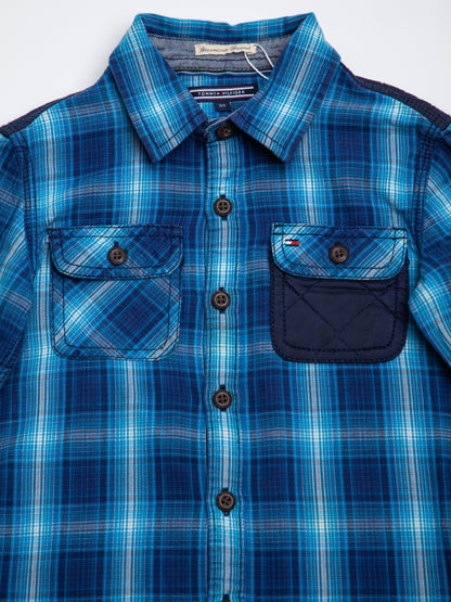 Good Tommy Hilfiger Blue Cotton Long Sleeve Shirt Size 4 for Kids