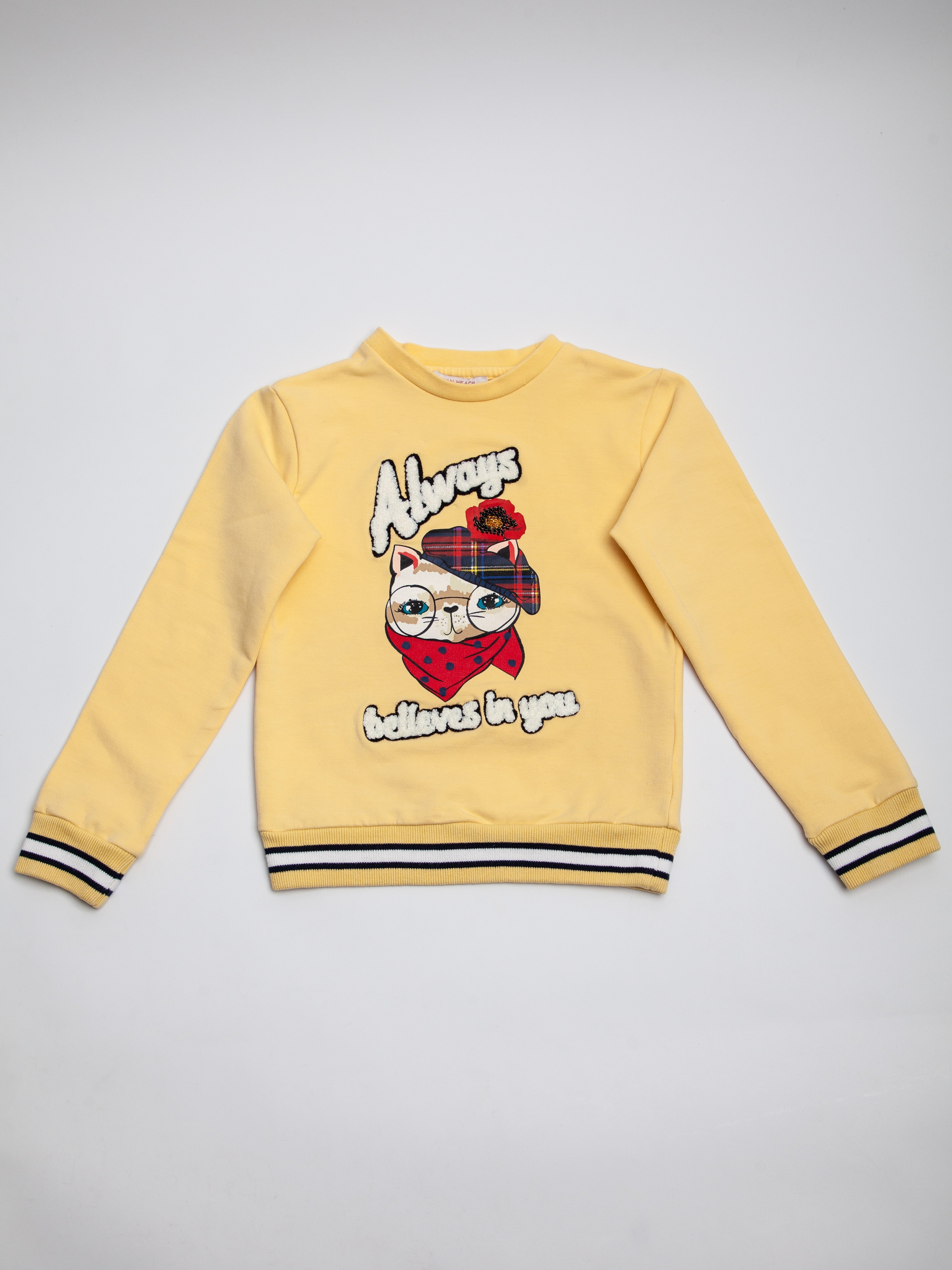 Good Silvian Heach Yellow Cotton Sweatshirt Size 8 for Kids