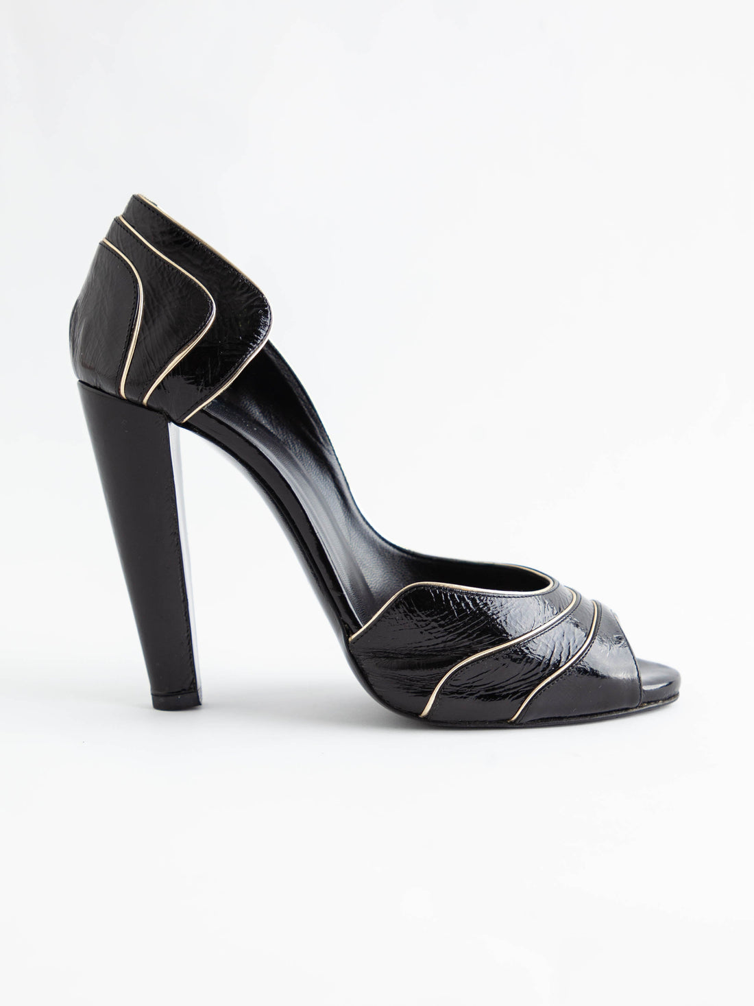 Good Pierre Hardy Black Leather High-Heeled Shoes Size 39