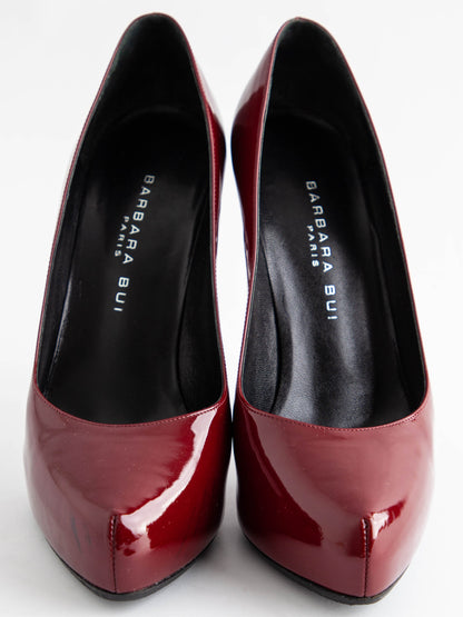Good Barbara Bui Red Patent High Heels Size 37 Women Shoes