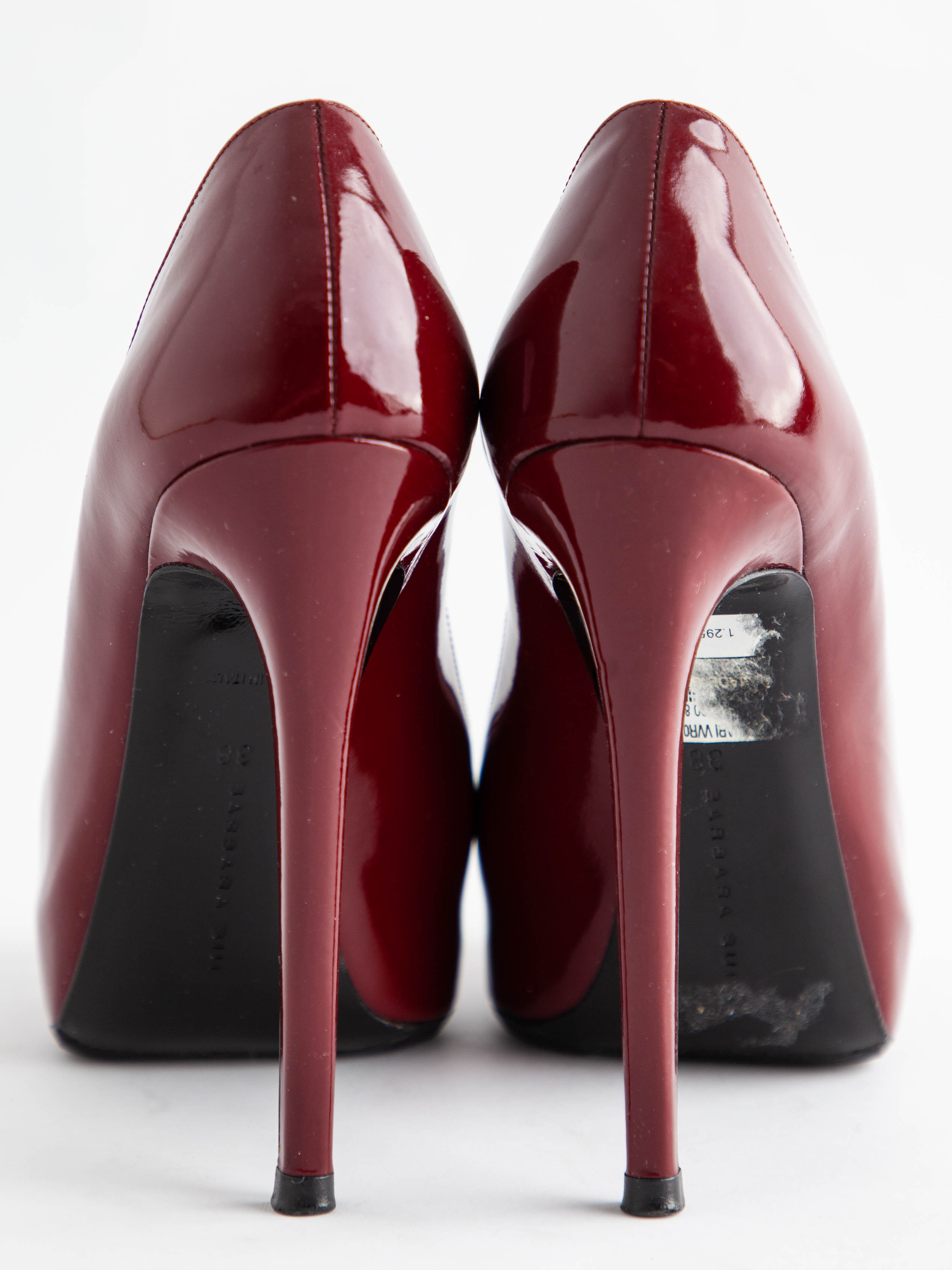 Good Barbara Bui Red Patent High Heels Size 37 Women Shoes