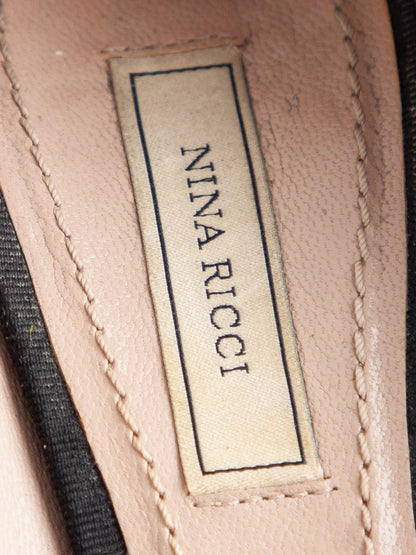 Good Nina Ricci Orange Genuine Suede High-Heeled Shoes Size 38