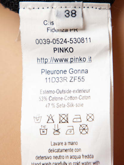 Good Pinko Black Sequined Skirt Silk Blend Women&