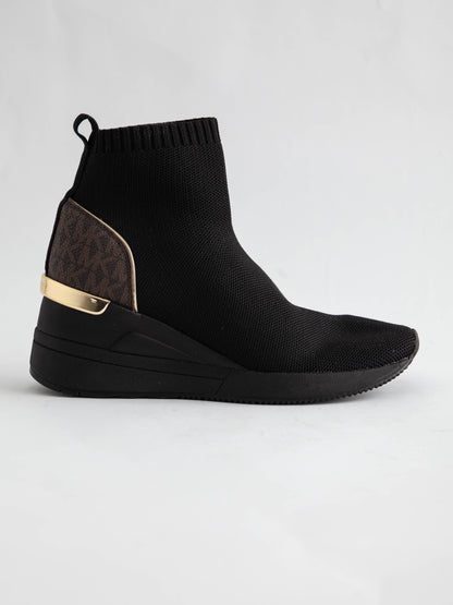 Good Michael Kors Black Textile Sock Sneakers Size 35