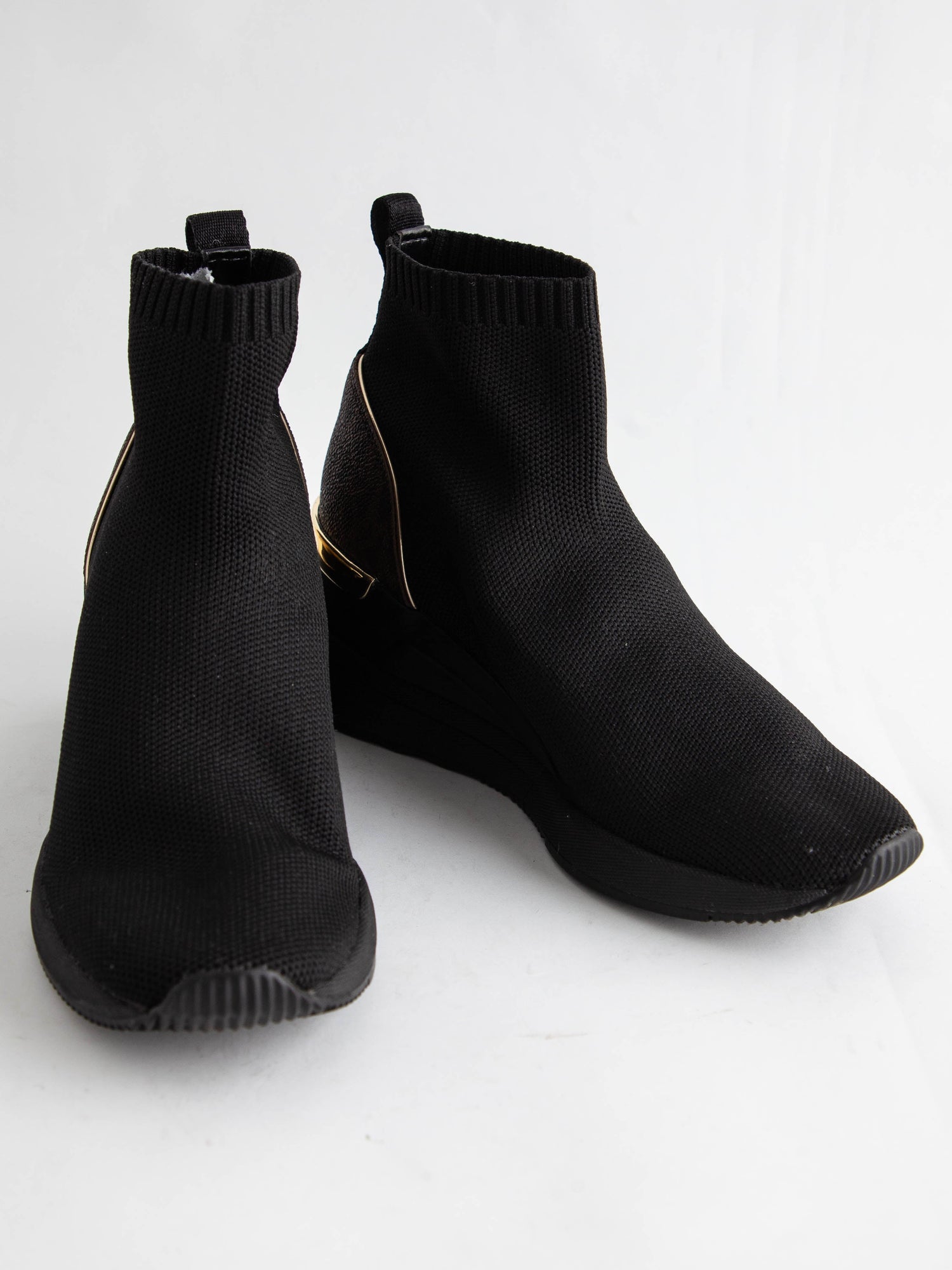 Good Michael Kors Black Textile Sock Sneakers Size 35