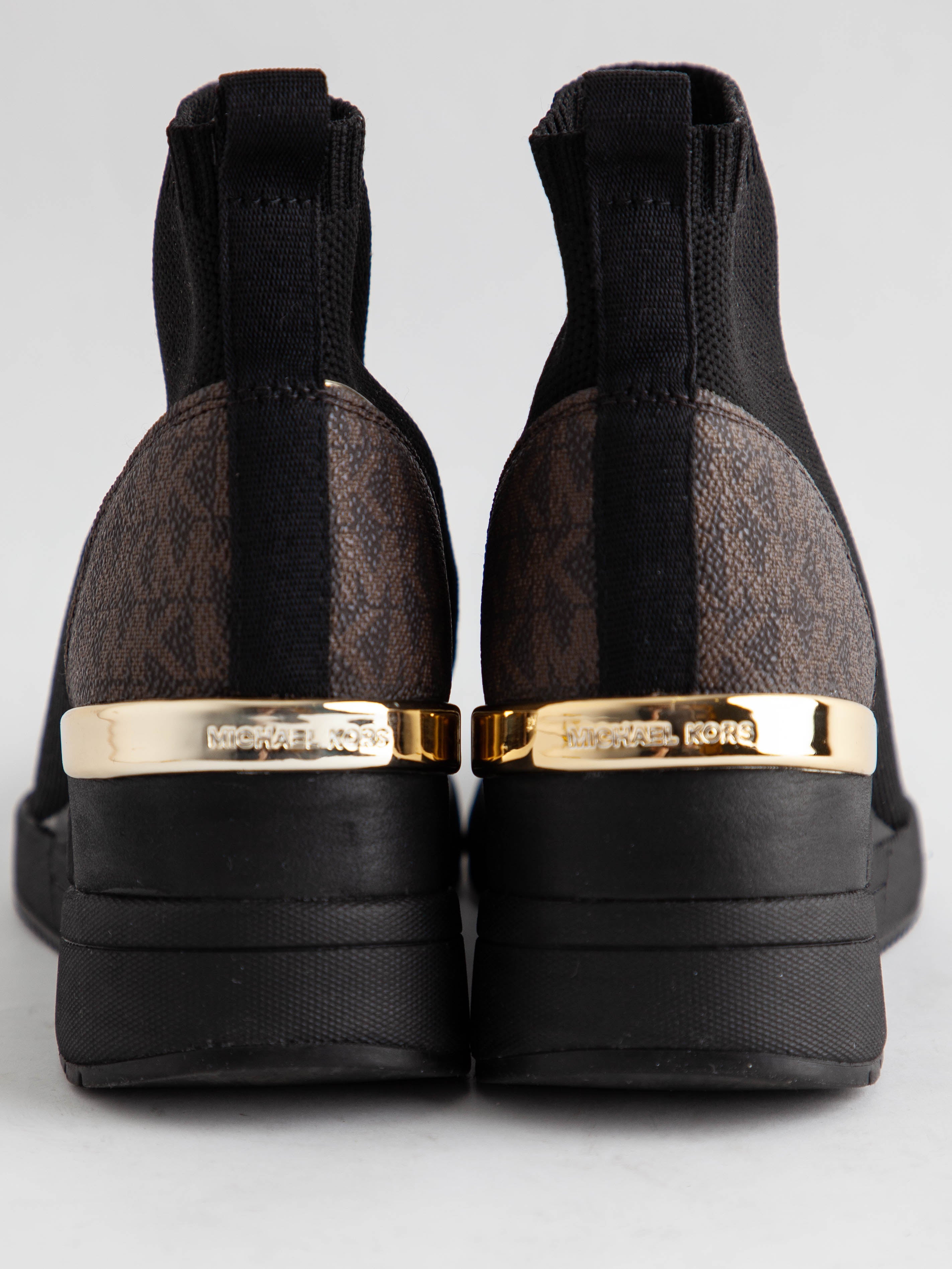 Good Michael Kors Black Textile Sock Sneakers Size 35