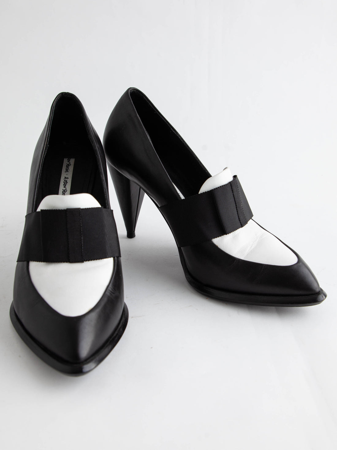 Excellent &amp; Other Stories Black Leather High-Heeled Shoes Size 36