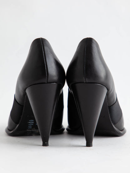 Excellent &amp; Other Stories Black Leather High-Heeled Shoes Size 36