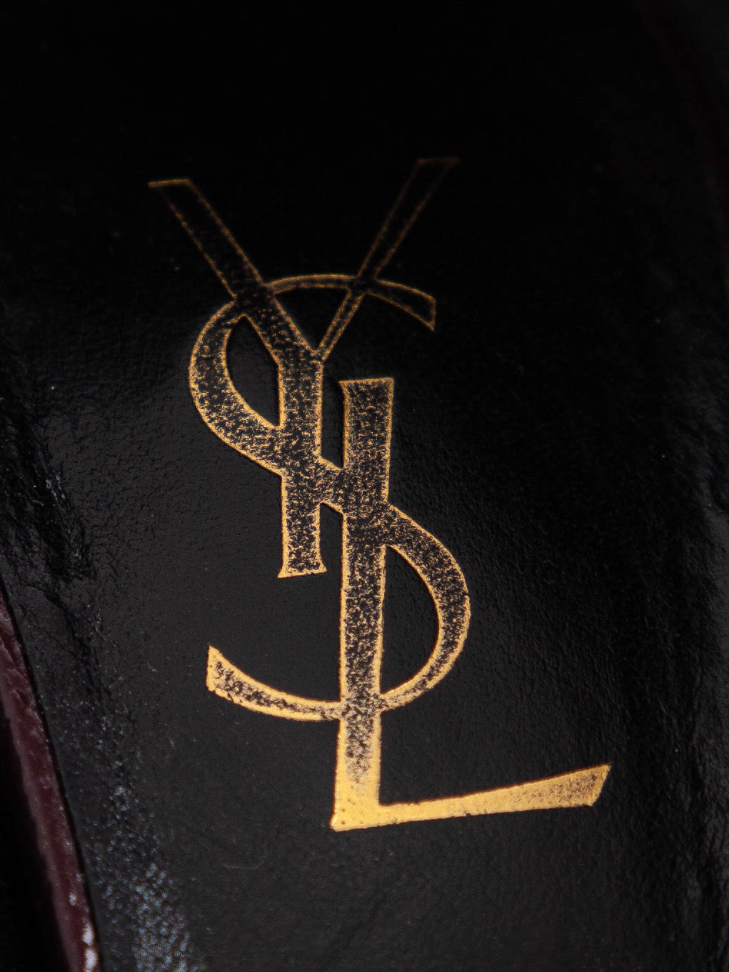 Good Saint Laurent Burgundy Lacquer High-Heeled Shoes Women