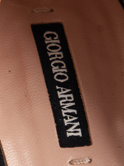 Giorgio Armani Black Stiletto High-Heeled Shoes Size 36 Good Condition