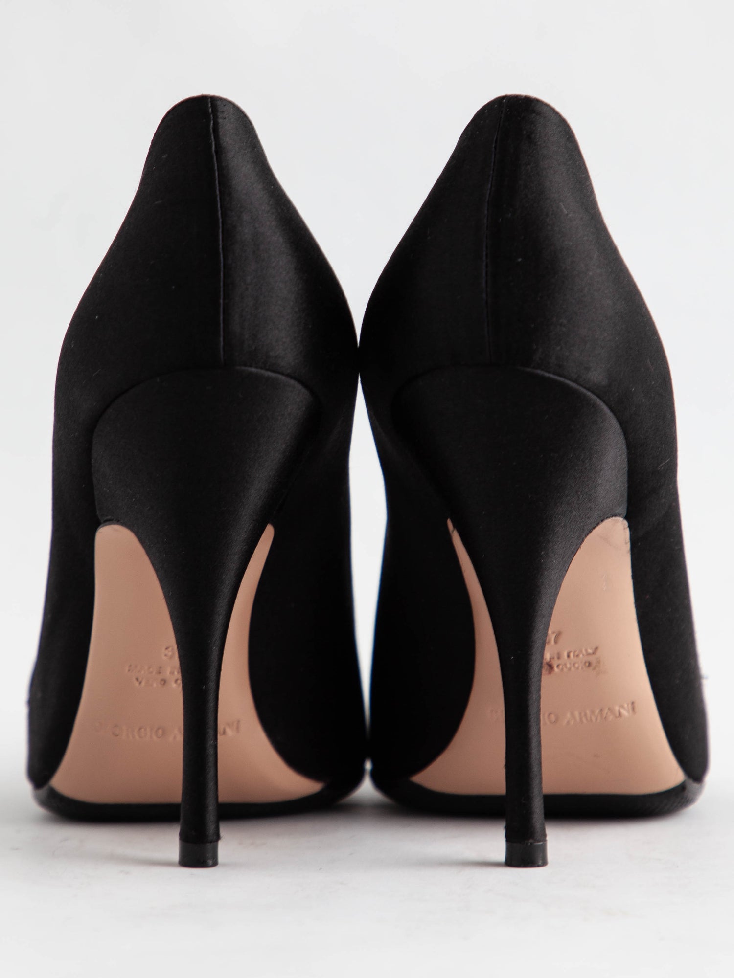 Giorgio Armani Black Stiletto High-Heeled Shoes Size 36 Good Condition