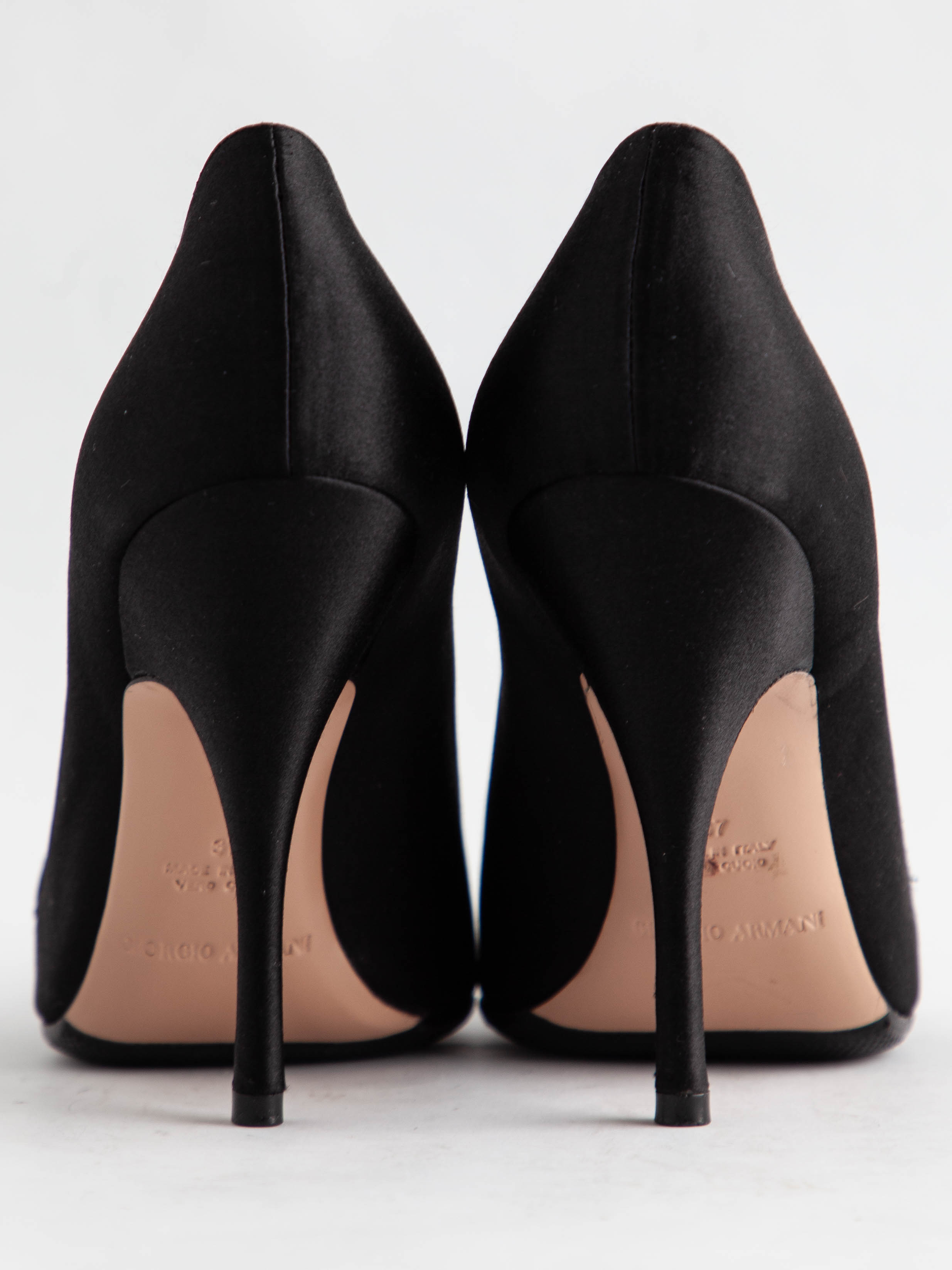 Giorgio Armani Black Stiletto High-Heeled Shoes Size 36 Good Condition