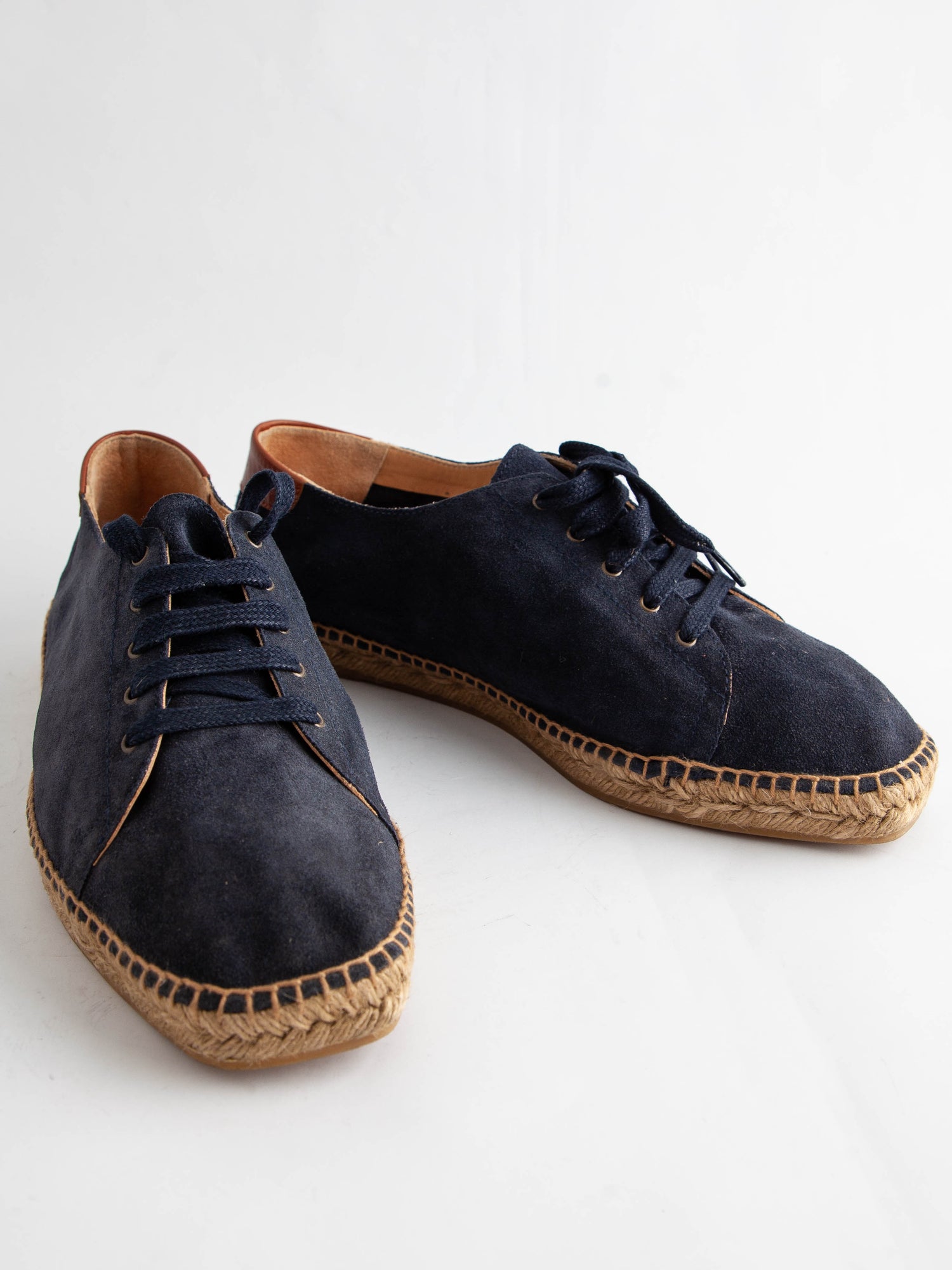 Average Condition Castaner Blue Genuine Suede Espadrilles Size 40.5