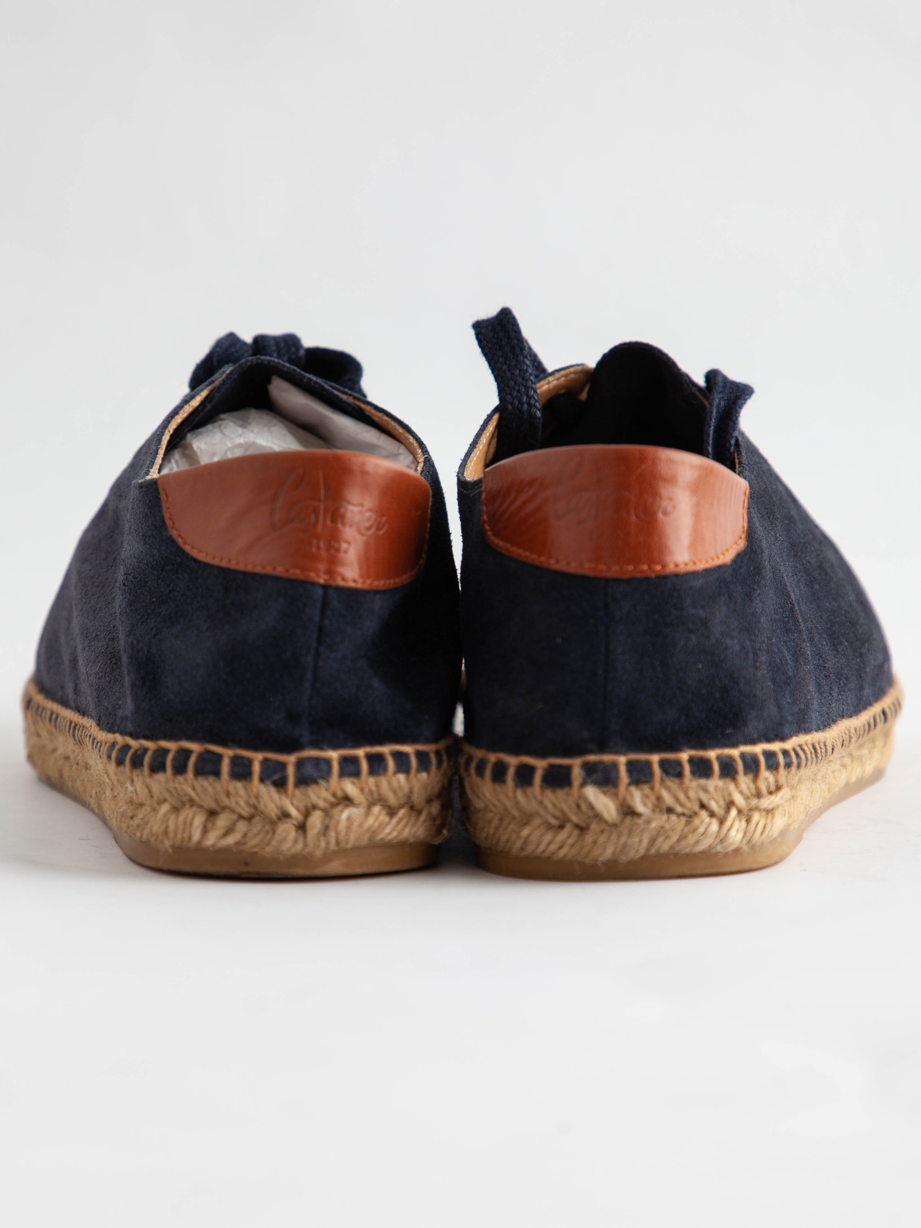 Average Condition Castaner Blue Genuine Suede Espadrilles Size 40.5